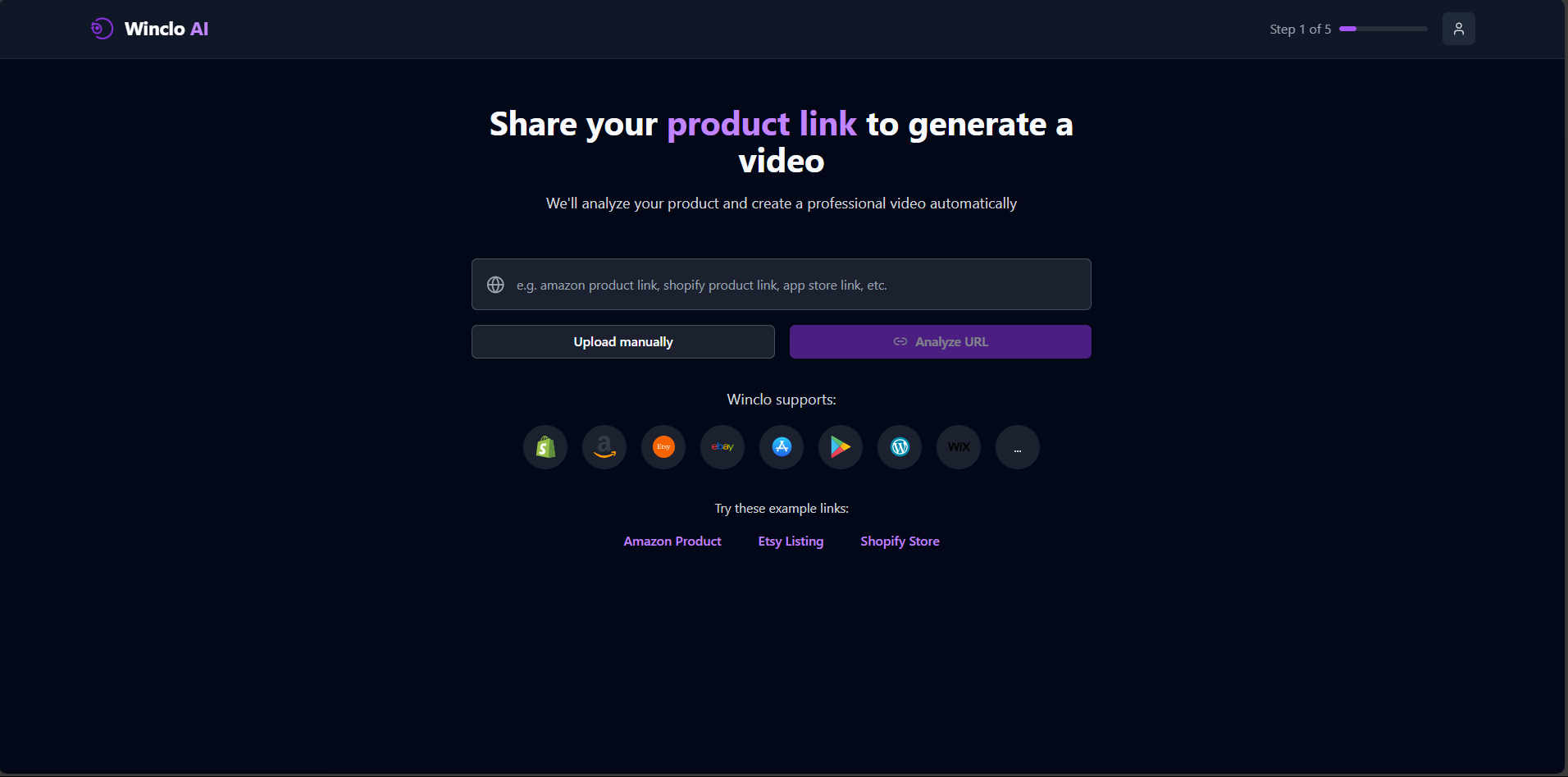 Product link to video interface illustration